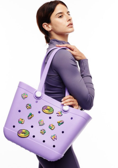 Mardi Gras RubberTote with Buttons