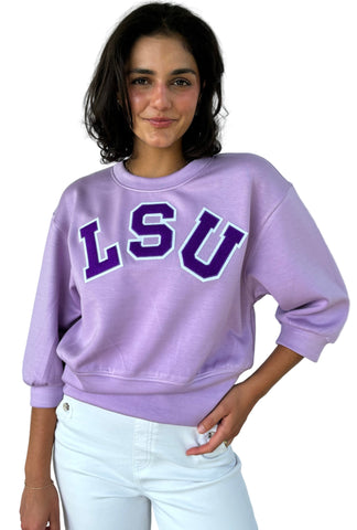LSU Sequins Crop Tank